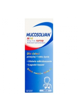 Mucosolvan Mini syrop 0.015g/5ml dla dzieci powyżej 1 roku życia 100ml