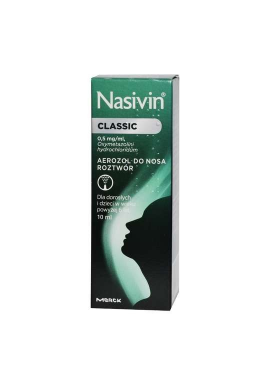 Nasivin Classic (Nasivin Soft 0.05%) aerozol do nosa 10ml