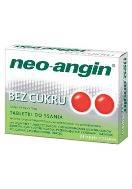 Neo-Angin bez cukru 24 tabletki do ssania