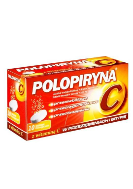 Polopiryna C 10 tabl musujacych z vit C
