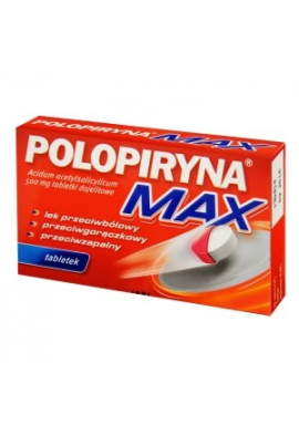 Polopiryna MAX 500mg 10 tabletek dojelitowych