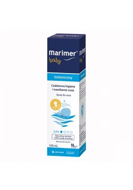 Marimer Baby, woda morska izotoniczna, spray do nosa, od urodzenia, 50ml
