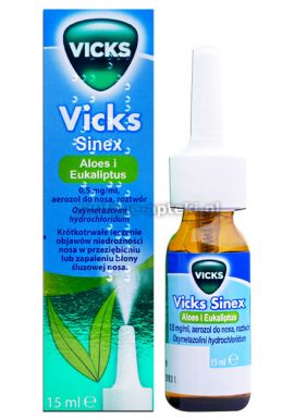 VICKS SINEX Aloes i eukaliptus aerozl do nosa 15ml