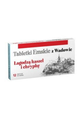 Tabletki Emskie z Wadowic 12 pastylek do ssania na gardło I kaszel