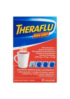 Theraflu Max Grip, 10 saszetek 