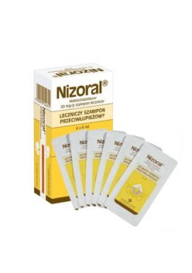 Nizoral 20 mg/ g, szampon przeciwlupiezowy, 6 ml x 6 saszetek