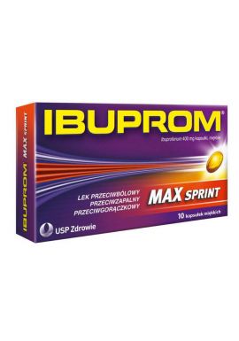 Ibuprom MAX Sprint kaps.miękkie 0,4g 10kap