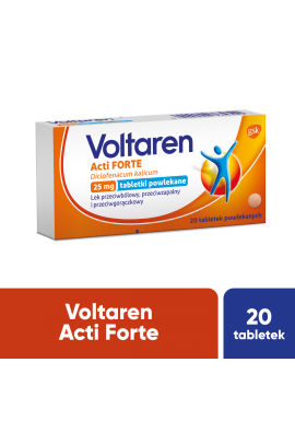 Voltaren Acti Forte 25mg, 20 tabletek powlekanych 