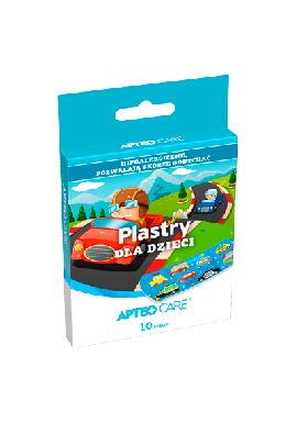 Plastry APTEO dla dzieci samochody 12szt