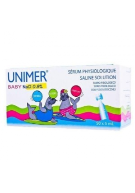 UNIMER BABY Natrium Chloratum
 0,9% 50 ampułek po 5ml