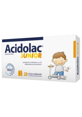 Acidolac Junior 3 lat smak pomaranczowy, 20 tabletek