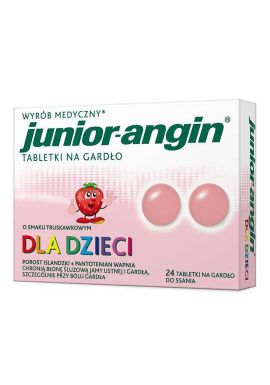 Junior-angin dla dzieci od 4 lat smak trusk 36 tabletki 
