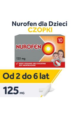 Nurofen czopki dla dzieci od 2 roku życia 125mg 10 sztuk