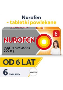 Nurofen tabletki dla dzieci od 6 lat 200mg 6 tabletek